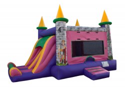 Large Princess Castle with Dual 6 Foot Slide